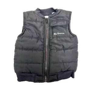 Ben Sherman Puffer Vest Toddler 24M 2 Years - Boy's Black‎ Pocket Zipper Winter